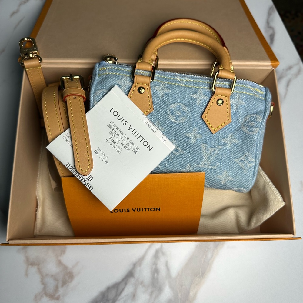 SOLD ❌❌❌Louis Vuitton Denim Nano Speedy NEW NEVER WORN - Picture 15 of 15
